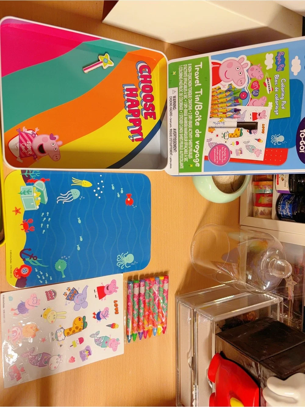HABA Board Game Floaty Fight Box SW + Peppa Pig Travel Tin